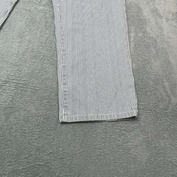 Ralph Lauren Jeans Plus Size Womens 20 Blue White Striped Denim Preppy Old Money - Picture 9 of 12